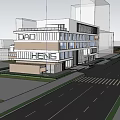 Modern Urban Hotel Building With Multi Storey Design And Rooftop Greenery 3d model