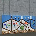 Wall Mounted Playground Equipment with Multiple Interactive Colorful Activity Panels for Kids