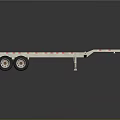 Heavy Duty Industrial Hardware Tool Metal Trailer Chassis With Steel Frame And Load Bearing Wheels