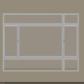 Modern White Frame Floor to Ceiling Window with Multiple Glass Panels and Interior Design