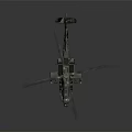 Military Attack Helicopter With Twin Rotors Weapon Mounts Dark Camouflage And Aerodynamic Structure