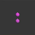 Colorful Metallic Decorative Balls in Red Gold Silver Blue Green Purple with Reflections
