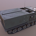 MLRS multiple rocket launcher rocket launch system armored vehicle launch vehicle infantry fighting vehicle low face number low model simple model game film and television level realistic 3d model