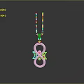 Silver And Gold Infinity Pendant Necklace With Small Circles And Delicate Chain