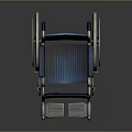 Sturdy Blue Wheelchair With Metal Frame Comfortable Seat And Large Wheels