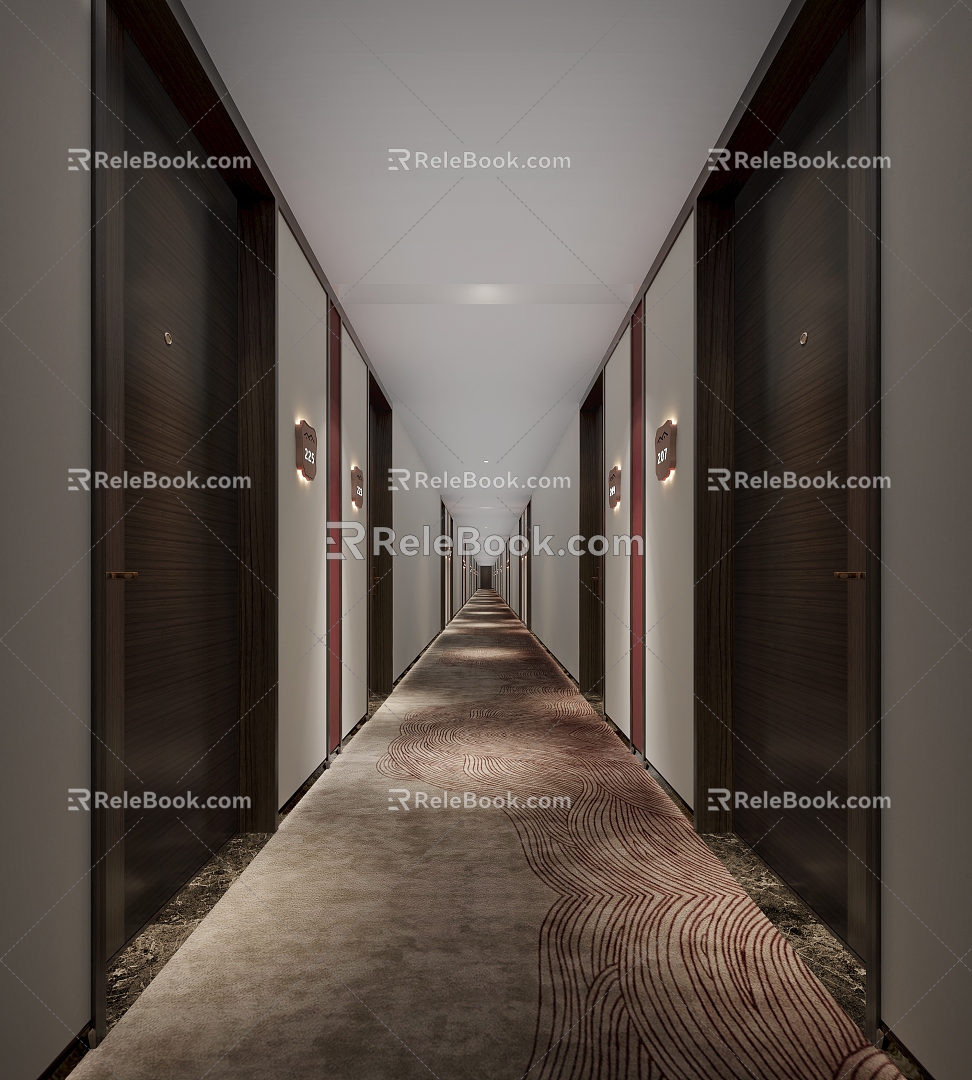 Hotel Room Away Hotel Away 3d model