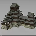 Traditional Multi story Architecture With Multiple Tile Roofs Wooden Structure And Stone Base