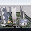 Modern High Rise Residential Landscape With Lush Green Spaces And Community Area