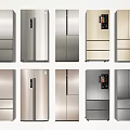 Different Styles Of Modern Stainless Steel Refrigerators With Multi Door Designs For Home Kitchens
