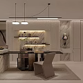 Modern Stylish Upholstered Dining Chair Perfect For Light Luxury Neutral Tone Home Dining Space