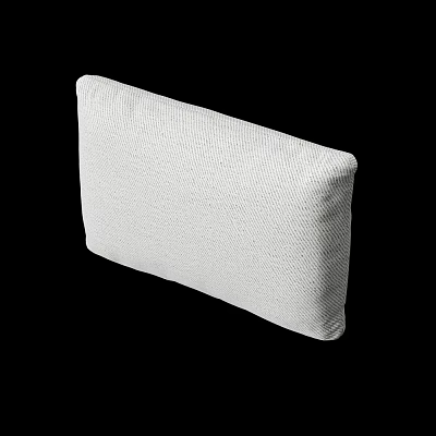 White Knitted Pillow With Soft Comfortable Texture On Black Background 3d model