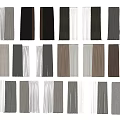 Neatly Arranged Curtains With Various Colors And Textures For Home Decor