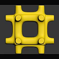 Children's Yellow Spiky Cube Toy For Educational Play And Development