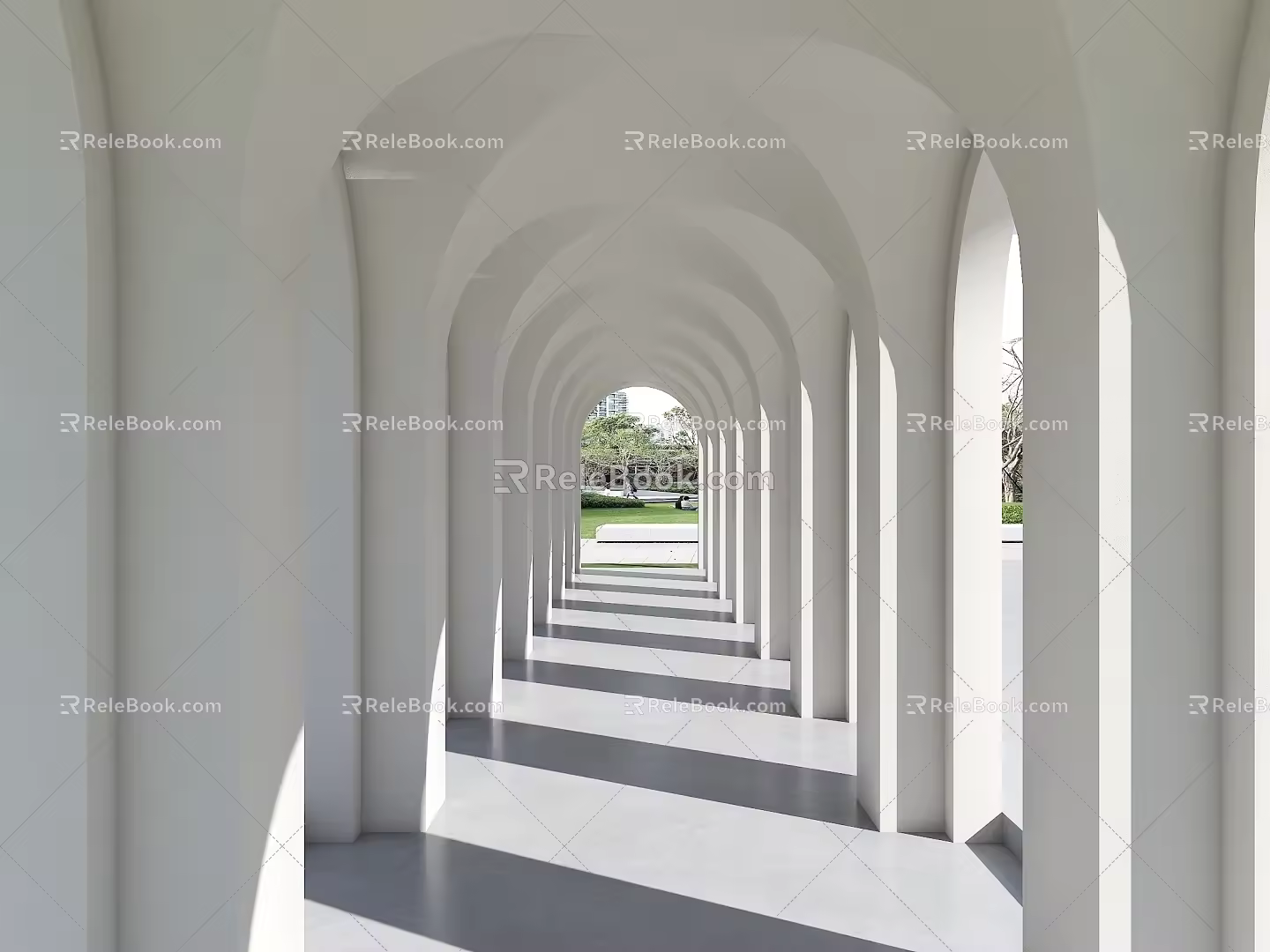 Profiled Corridor French Corridor Curved Top Corridor Arched Corridor 3d model