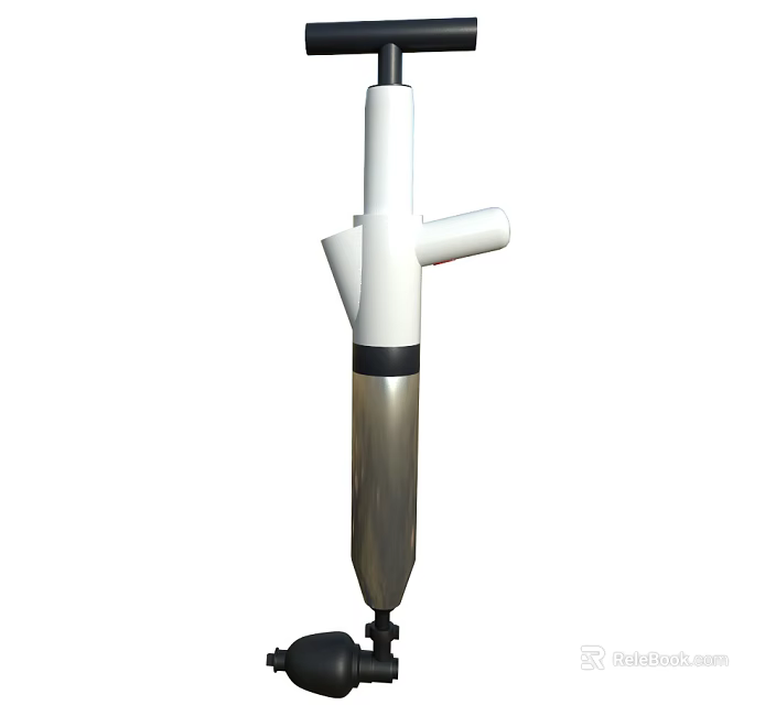 White And Silver Bathroom Handheld Showerhead With Modern Design And Ergonomic Grip 3d model 