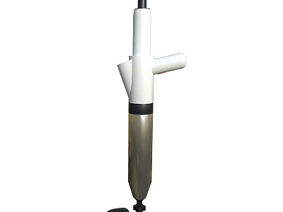 White And Silver Bathroom Handheld Showerhead With Modern Design And Ergonomic Grip 3d model