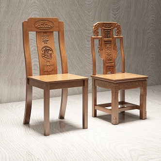 New Chinese Restaurant Dining Chair 3d model