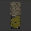Yellow Military Transport Truck With Camouflage Cover And Large Tires