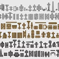 Assorted Metal Mechanical Parts in Various Shapes and Colors Collection