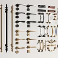 Various Door Handles With Modern Traditional Designs And Gold Black Finishes