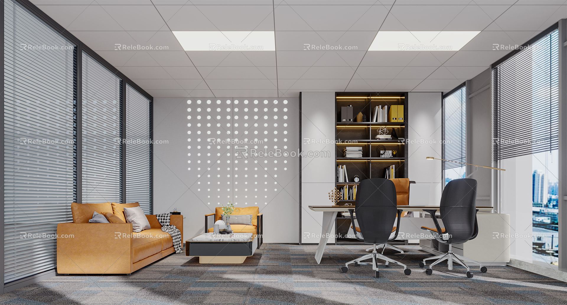 Modern Office Manager's Office 3d model