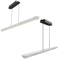 Sleek Modern Pendant Light Design With White Marble And Black Metal Hanging Fixture For Home Decor