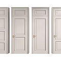 Modern Hinged Doors With Various Panel Designs And Glass Inserts 3d model