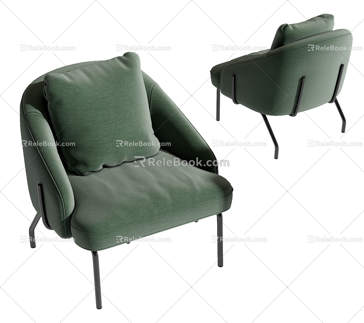 Single sofa 3d model