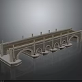 Stone Arch Bridge With Multiple Arches Railings And Platform Base