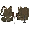 Tactical Military Backpack With Multiple Utility Pockets Adjustable Straps And Gear Attachments 3d model