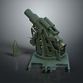 Artillery Gun Artillery Ship Gun Gun Siege Gun Cannon Anti-aircraft Breaking Heavy Gun Heavy Gun 3d model