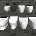 Various Modern Toilet Models Featuring Different Styles And Designs For Bathroom 3d model