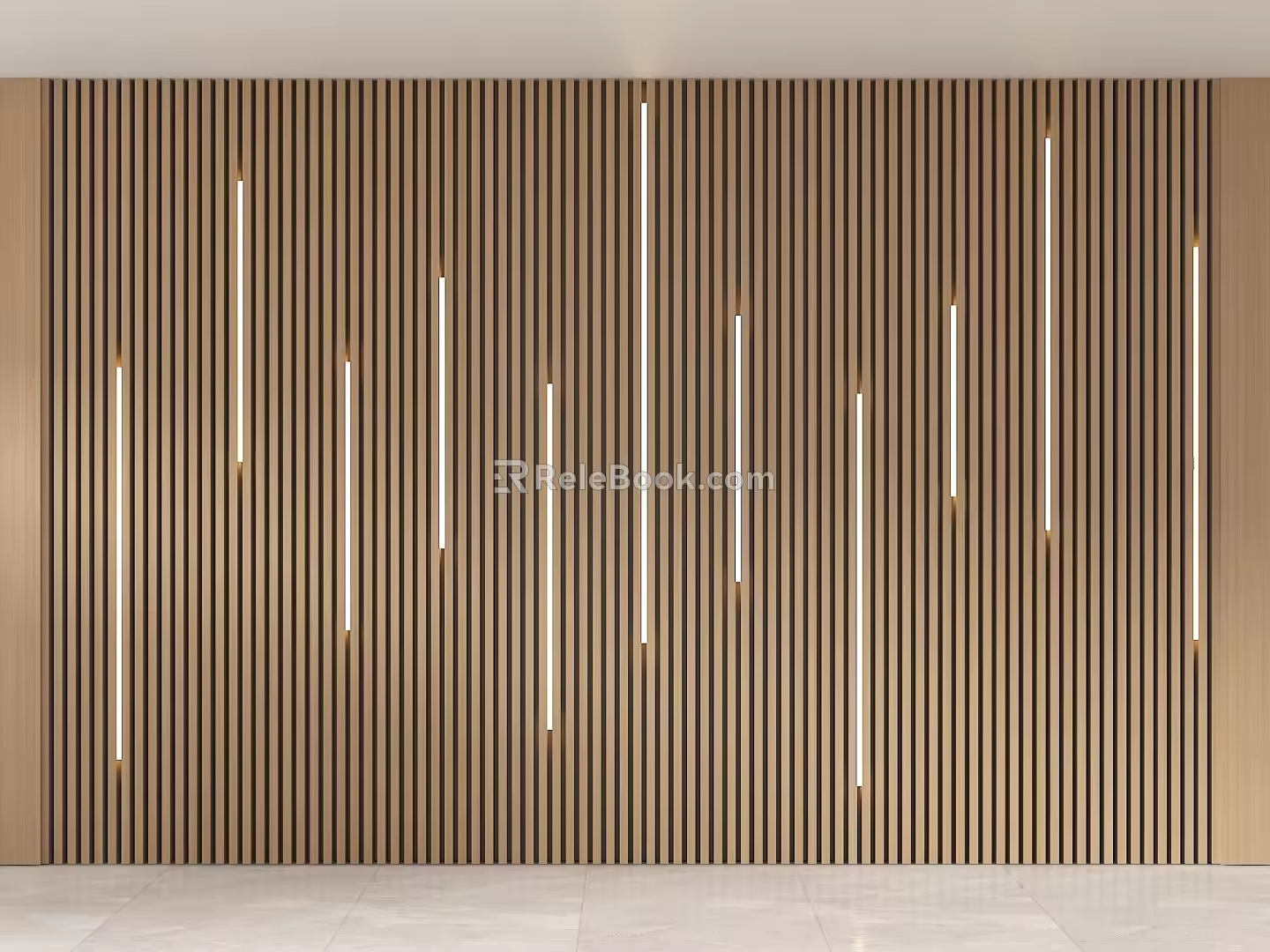 Wood veneer modeling background wall creative background wall grille lamp background wall grille gradient spotlight background wall living room background wall sofa background wall screen partition 3d model