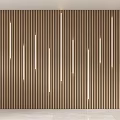 Wood veneer modeling background wall creative background wall grille lamp background wall grille gradient spotlight background wall living room background wall sofa background wall screen partition 3d model