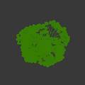 Lush Green Arbor Tree With Dark Trunk And Spreading Branches On Light Gray Background 3d model