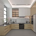 Modern Clothing Store Interior With White Dresses Wooden Displays Large Windows And Mirrors