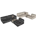 Modern Multiplayer Corner Sofa Combo 3d model
