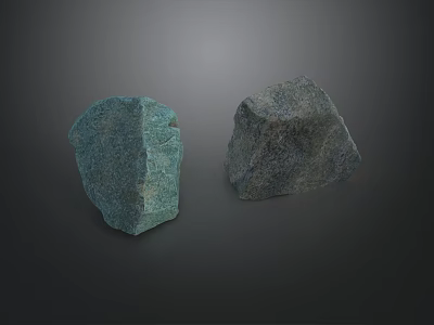 Natural Decorative Rockery Stones For Garden Landscaping With Rough Surface 3d model