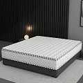 Modern Comfortable Mattress With Quilted Diamond Pattern And Black White Trim 3d model