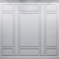 Modern Minimalist Background Wall Design With White Decorative Panel Lines And Interior Style 3d model