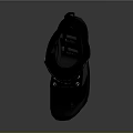 Black High Top Lace Up Boots With Thick Sole And Gray Accents For Outdoor Use