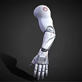 Robotic Arm With White Mechanical Design And Detailed Joint Structure 3d model