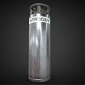 Silver Nitrogen Gas Cylinder With Metal Mesh And Valve For Industrial Applications