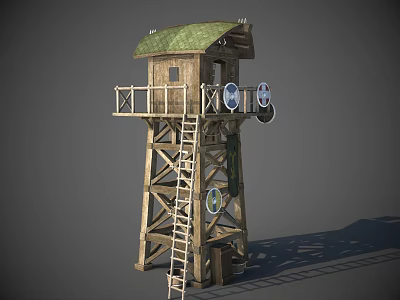 Modern Watchtower Viking Watch Tower 3d model