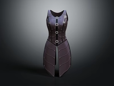 Dark Character Costume Featuring Creature Inspired Insect Wings And Metal Rings Design Elements 3d model