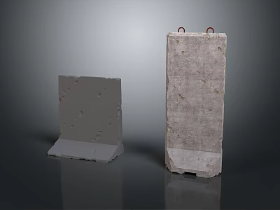 Natural Scenic Landscape Featuring Two Stone Blocks in Outdoor Environment 3d model