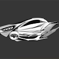 Futuristic White Spacecraft With Aerodynamic Design For Space Exploration Concept Model