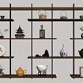 New Chinese Style Storage Rack 3d model