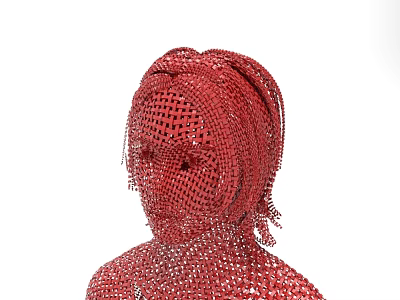 Red Mesh Human Figure Decorative Ornament Combination For Home Art 3d model Red Mesh Human Figure Decorative Ornament Combination For Home Art 3d model