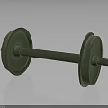 Heavy Duty Green Cast Iron Dumbbell for Home Fitness Exercise Equipment